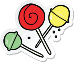 sticker of a cartoon lollipop png