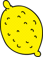 quirky comic book style cartoon lemon png