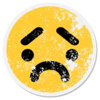 simple unhappy face circle png