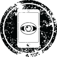 cel telefoon aan het kijken u circulaire verontrust symbool png