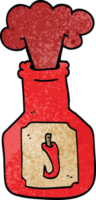 dessin animé doodle sauce chili chaude png