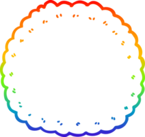 rainbow gradient line drawing cartoon biscuit png