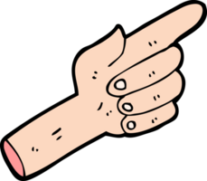 cartoon wijzende hand png