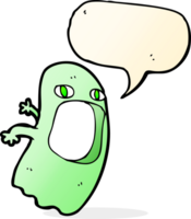 funny cartoon ghost with speech bubble png