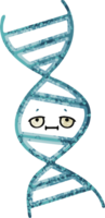 fita de dna dos desenhos animados de estilo de ilustração retrô png