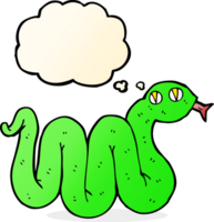 funny cartoon snake with thought bubble png