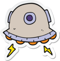 sticker of a cartoon UFO png