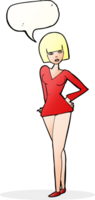 cartoon pretty woman with speech bubble png