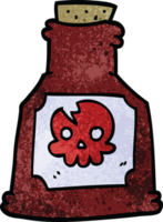 cartoon doodle poison bottle png