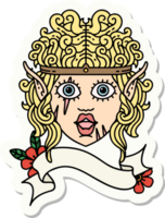 elf barbarian character face sticker png