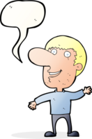 cartoon waving man with speech bubble png