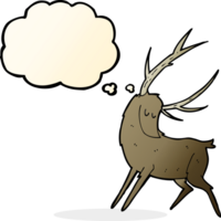 cartoon stag with thought bubble png