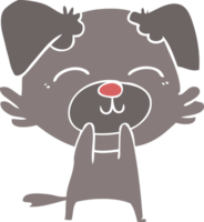 cão de desenho animado de estilo de cor plana png