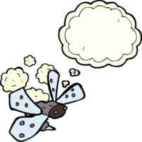 cartoon bug with thought bubble png