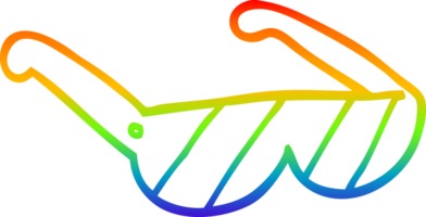 Regenbogen-Gradientenlinie Zeichnung Cartoon-Sonnenbrille png