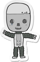 pegatina de un robot de dibujos animados png