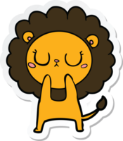 sticker of a cartoon lion png