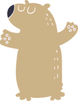 cartoon doodle bear standing png