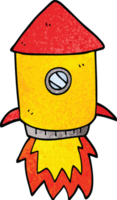 cartoon doodle space rocket png