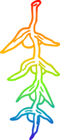 Regenbogen-Gradientenlinie Zeichnung Cartoon-Pflanze png
