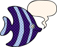 Cartoon Angel Fish und Sprechblase im Comic-Stil png
