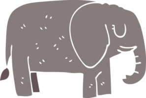 tecknad serie klotter elefant stående fortfarande png