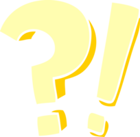 cartoon doodle question mark and exclamation mark png