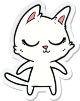 adesivo di un gatto calmo dei cartoni animati png