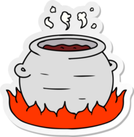 sticker cartoon doodle of a pot of stew png