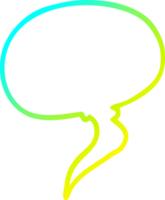 cold gradient line drawing cartoon speech bubble png