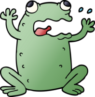 Cartoon-Doodle verrückter Frosch png