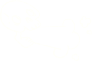 dibujo de tiza de calavera espeluznante png