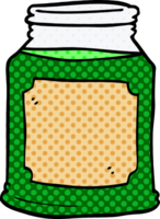 cartoon doodle liquid in a jar png
