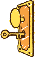 Door Lock Chalk Drawing png