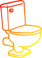 warm gradient line drawing cartoon closed toilet png