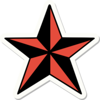 adesivo estilo tatuagem de uma estrela png