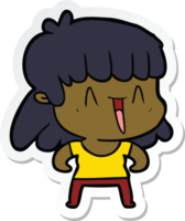 sticker of a cartoon woman png