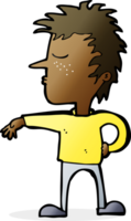 cartoon man making camp gesture png