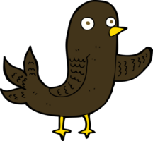 pájaro que agita de dibujos animados png