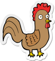 sticker of a cartoon rooster png