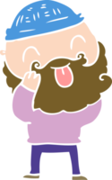 hombre con barba sacando la lengua png