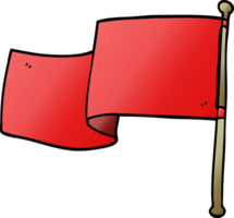 cartoon doodle red flag png