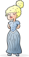 cartoon pretty victorian woman png