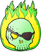 cartoon skull with eye patch png