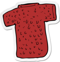 pegatina de una camiseta de lana de dibujos animados png