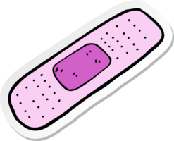 sticker of a cartoon medical plaster png