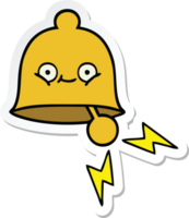 sticker of a cute cartoon ringing bell png