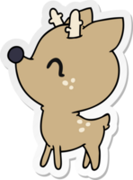 sticker cartoon illustration of  kawaii cute deer png