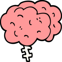 cartoon doodle brain png