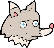 cartoon unhappy wolf png